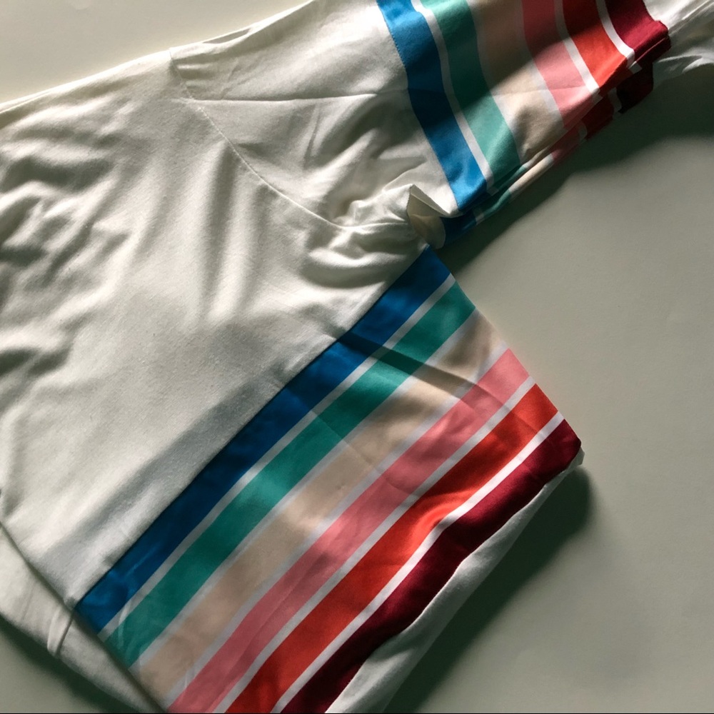 1 LEFT - Long Sleeve Rainbow Striped Tee - Picture 4 of 4